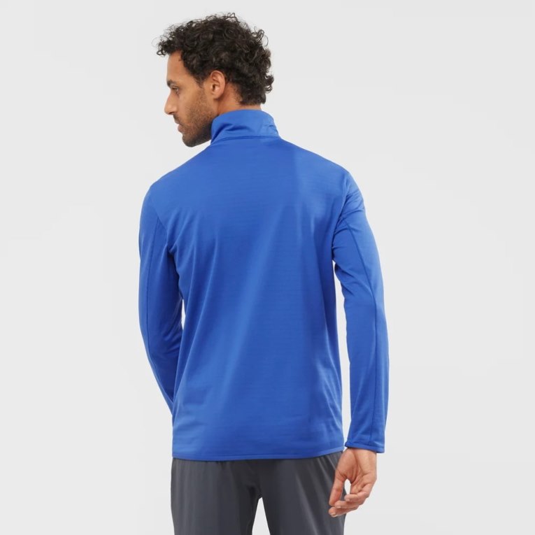 Chaquetas Salomon Essential Lightwarm Full Zip Hombre Azules | MX TQYI825